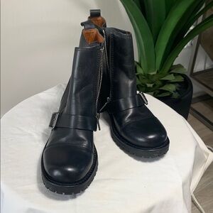 Lucky Brand Black Combat Boots